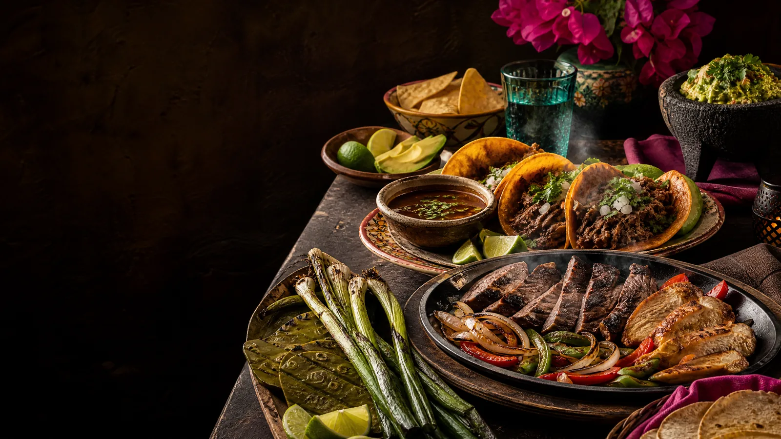 Mexican tacos and fajitas pictured on La Palapa’s Lubbock restaurant website